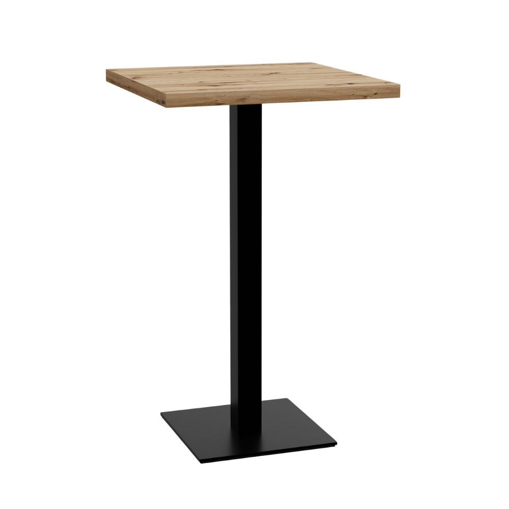 Gastro-baaripöytä 70x70 cm | D4225 OV Artisan tammi | valurautainen runko