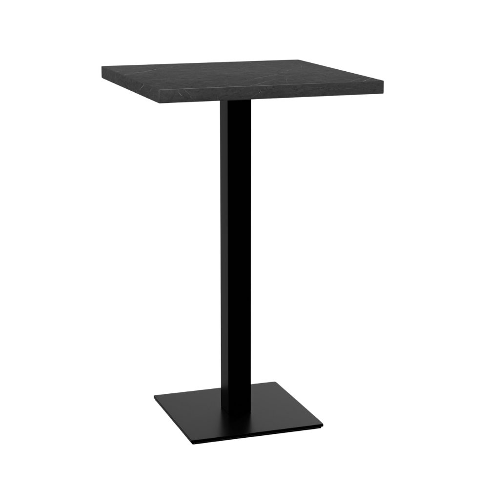 Gastro-baaripöytä 70x70 cm | D4878 LV marmori tumma | valurautakehys
