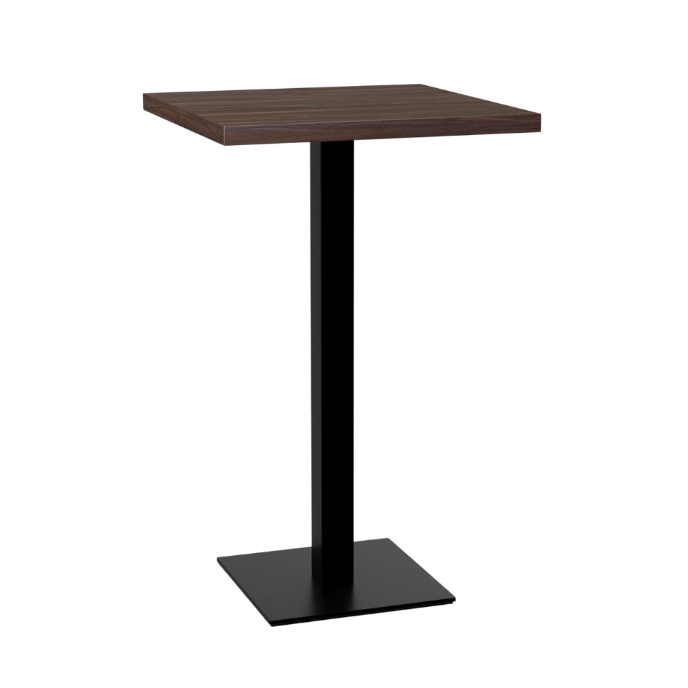 Gastro-baaripöytä 80x80 cm | D4409 OV pähkinänruskea | valurautarunko | valurautainen runko