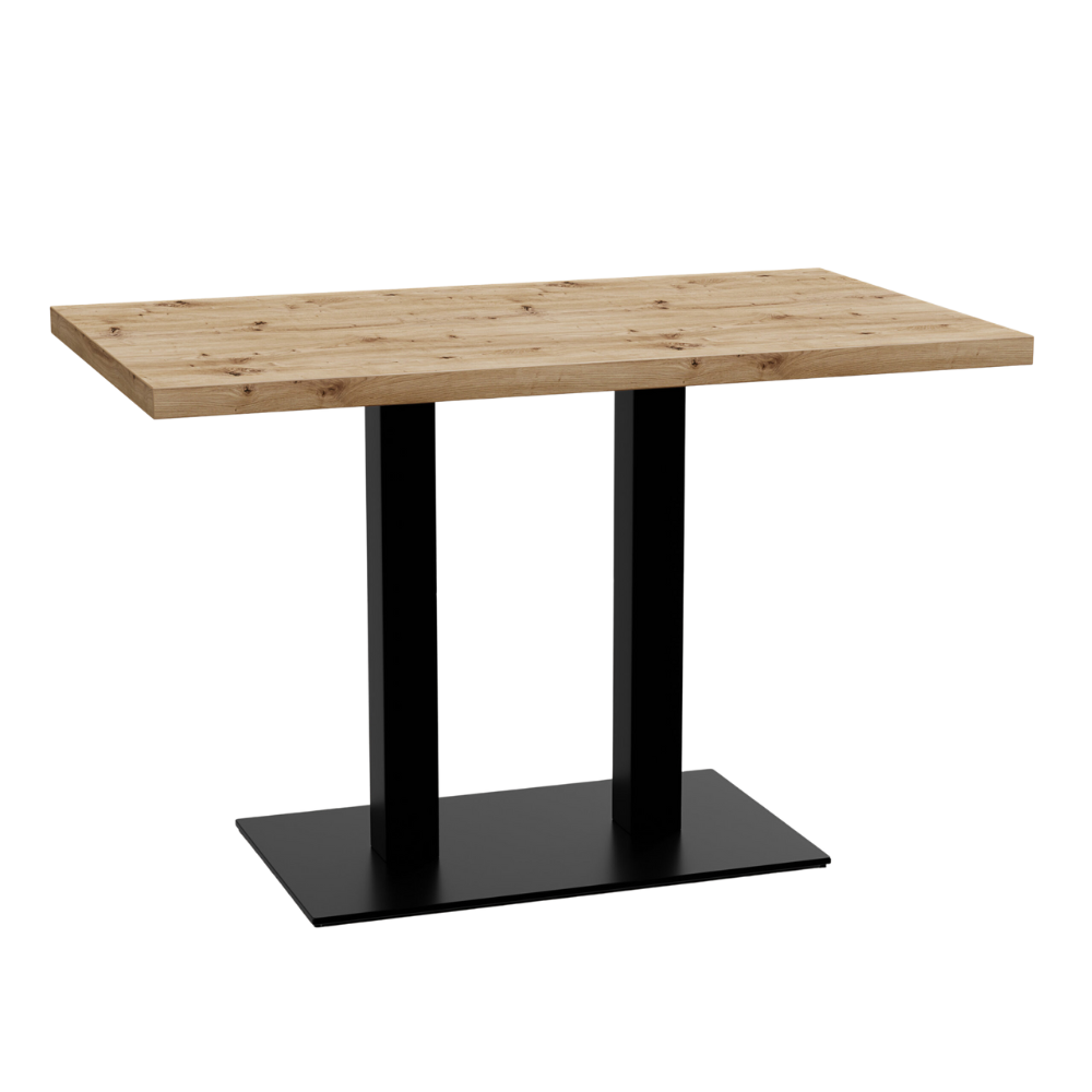 Bistro-pöytä 110x60 cm | D4225 OV Artisan tammi | valurautainen runko