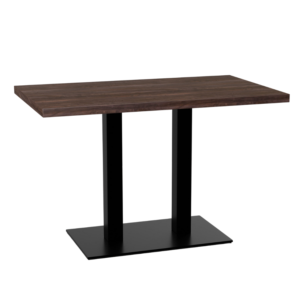 Bistro-pöytä 110x60 cm | D4409 OV pähkinänruskea | valurautarunkoinen runko