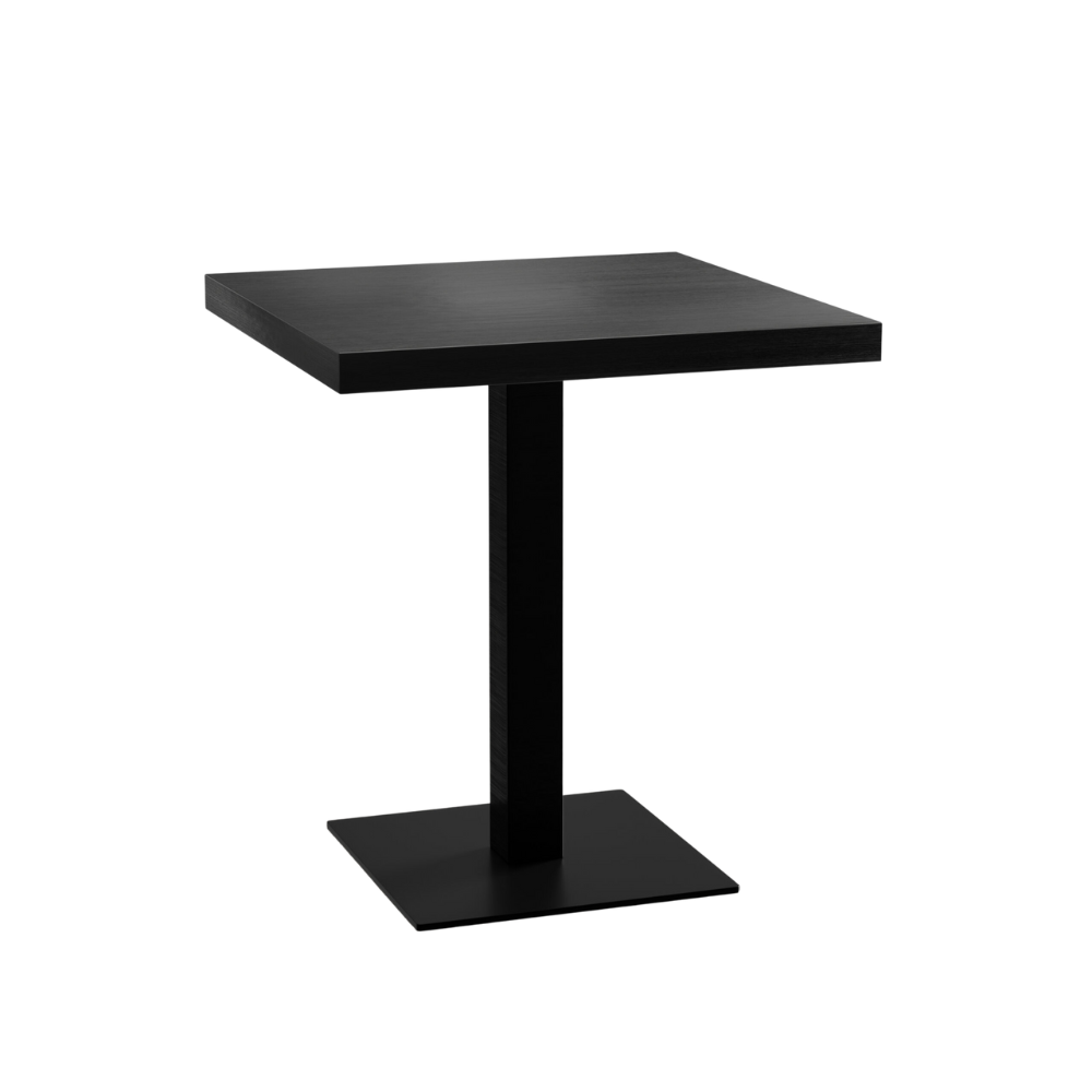 Bistro-pöytä 50x50 cm | tumma puulook | valurautakehys