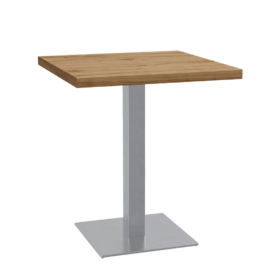 Bistro-pöytä 50x50 cm | tammi Rome luonnonvalkoinen | runko ruostumatonta terästä
