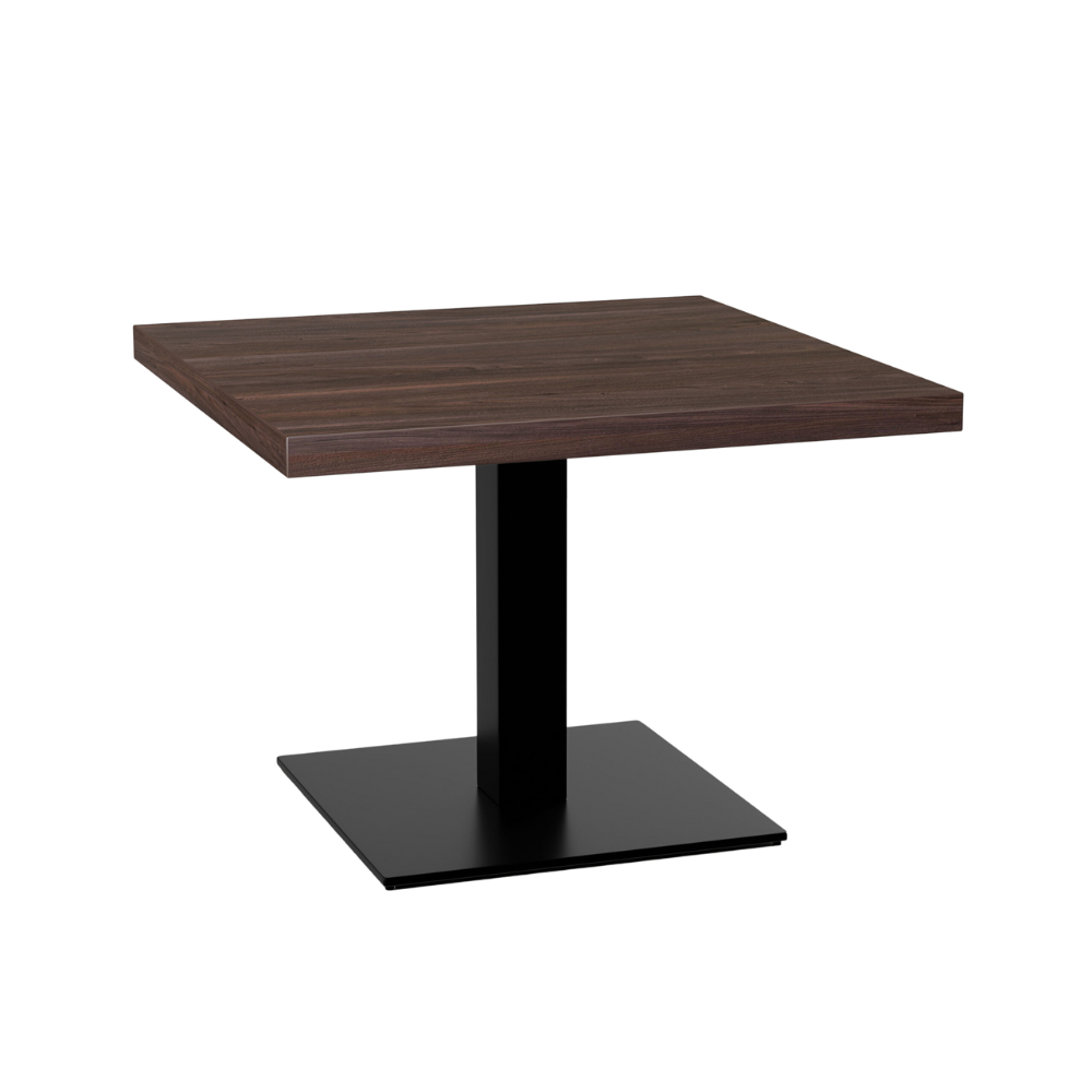 Gastro-oleskelupöytä 50x50 cm | D4409 OV pähkinänruskea | valurautarunko | 45 cm korkeus