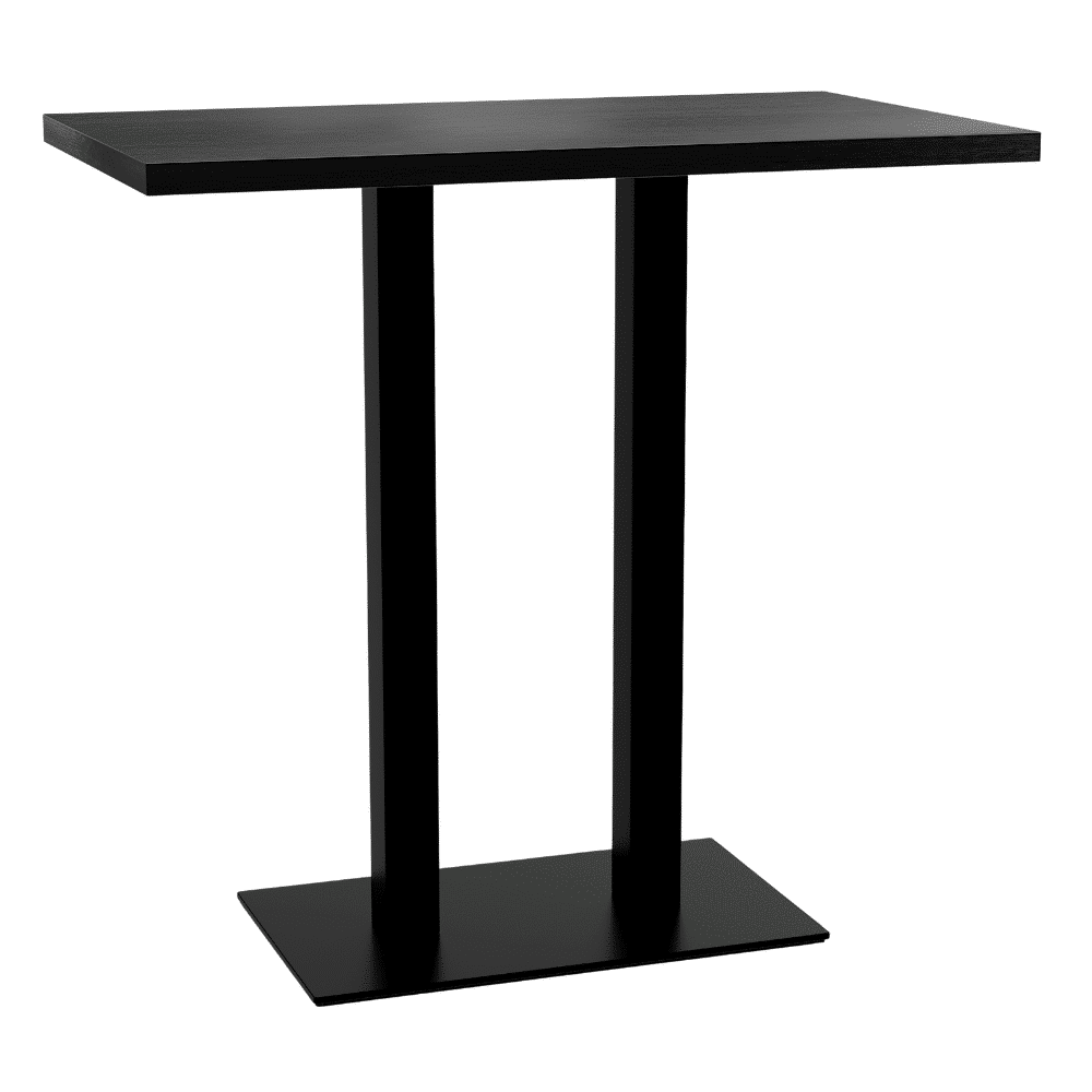 Gastro-baaripöytä 110x60 cm | tumma puulook | valurautarunko