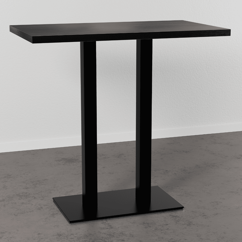 Gastro-baaripöytä 110x60 cm | tumma puulook | valurautarunko - Image 2