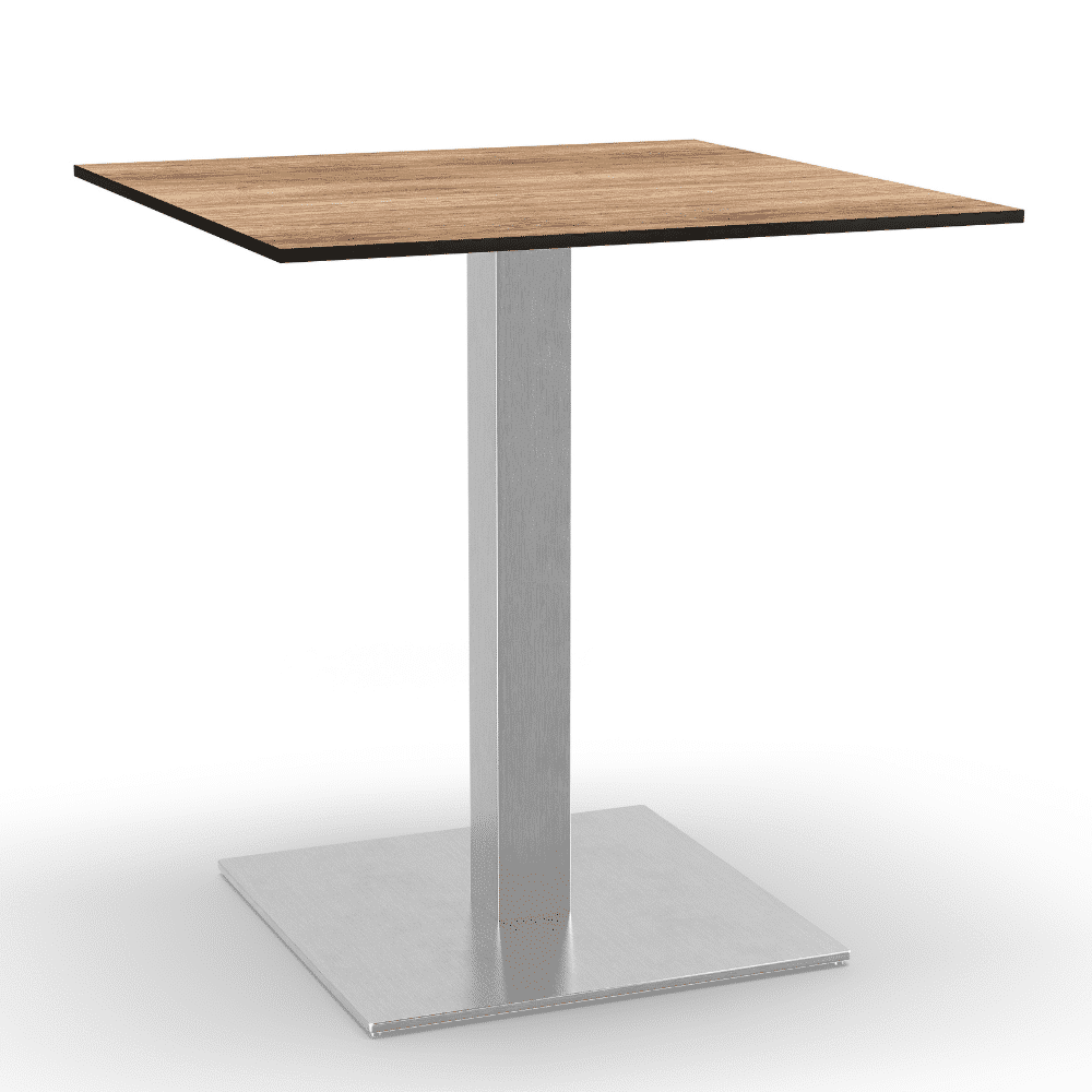 Luonnon tammi Ruostumaton teräs 50x50