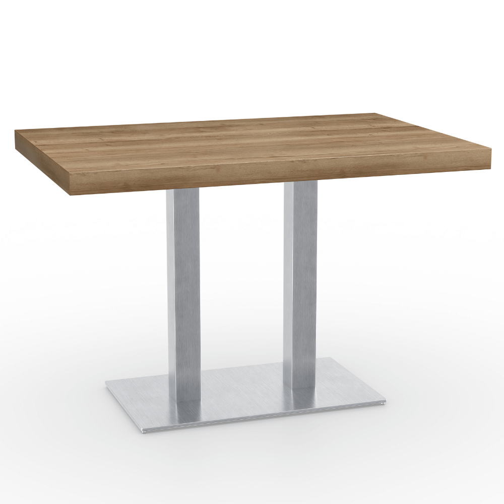 Bistro pöytä XL maalaismainen suorakulmainen ruostumaton teräs.png